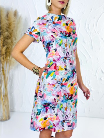 Dámske spoločenské šaty pre moletky s kvetovanou potlačou