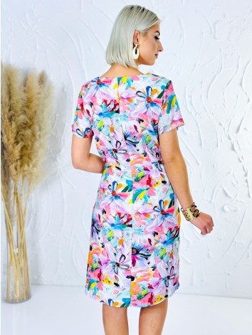 Dámske spoločenské šaty pre moletky s kvetovanou potlačou