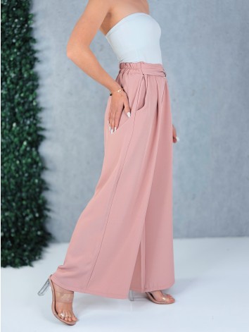 Dámske staroružové elegantné široké nohavice so sťahovaním Santorini