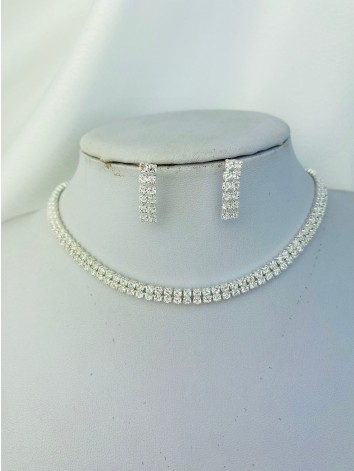 Dámsky strieborný choker set MELANY