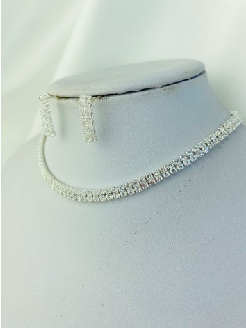 Dámsky strieborný choker set MELANY