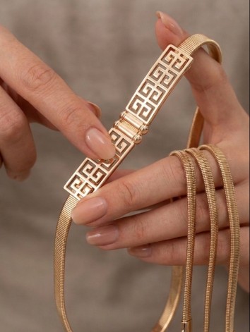 Dámsky zlatý pružný opasok Vera