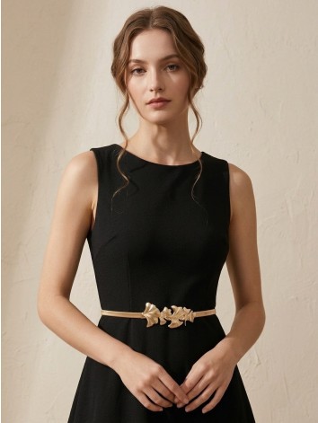 Dámsky zlatý pružný opasok