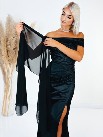 Elegantná spoločenská dámska štóla - čierna