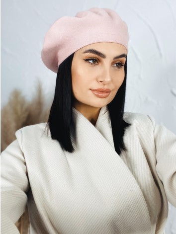 Ružová dámska elegantná baretka Bella