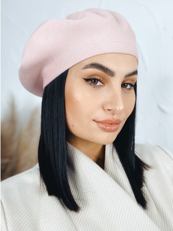 Ružová dámska elegantná baretka Bella