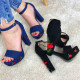Rifľové sandálky s výšivkami Flora