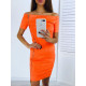 Dámske semišové oranžové šaty