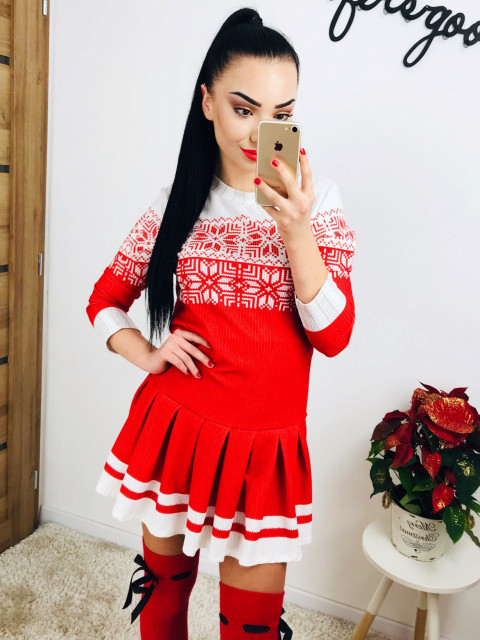 Vianočné červené šaty