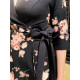 Čierne kvetované šaty Amélia 