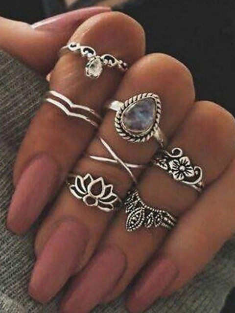 Set dámskych prsteňov Boho