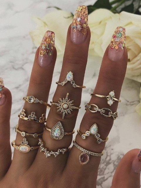 Set dámskych prsteňov 