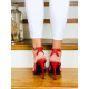 Dámske červené sandálky Lana