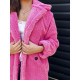 Ružový Teddy kabát