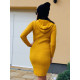 Žlté svetríkové šaty