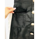 Dámska čierna koženková sukňa
