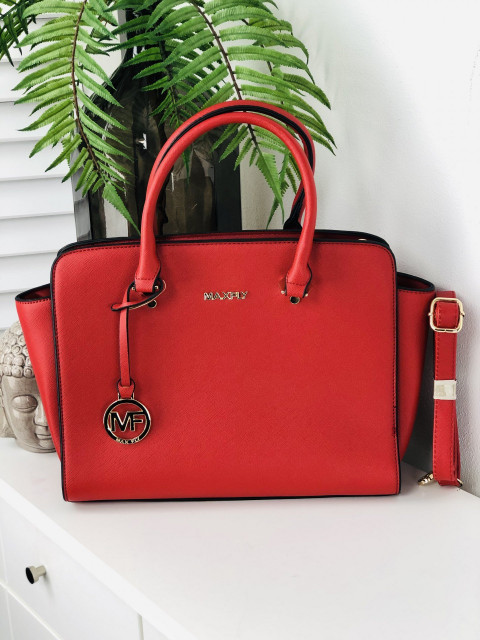 Dámska elegantná červená kabelka Mafly