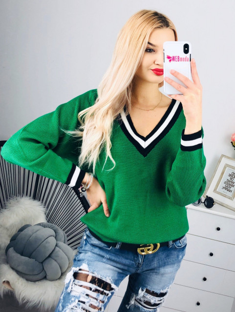 Dámsky zelený sveter 