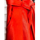 Dámska červená koženková sukňa