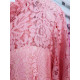 Plisované ružové spoločenské šaty