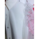 Košeľové biele šaty s opaskom