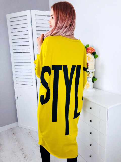Teplákové žlté šaty STYLE - KAZ