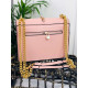Dámska štýlová ružová kabelka so zlatou retiazkou