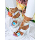 Dámske multicolor sandálky so šnurovaním Ladybird
