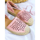 Dámske ružové sandálky - espadrilky