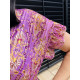 Dámske fialové letné kvetované šaty