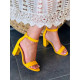 Dámske žlté sandálky na hrubom opätku - ROSE