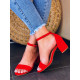 Dámske červené sandálky