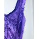 Dámske fialové čipkované šaty