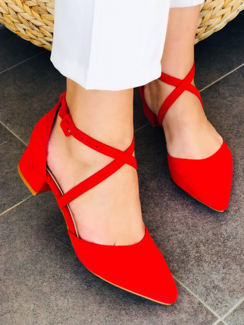Dámske červené sandálky Jackie