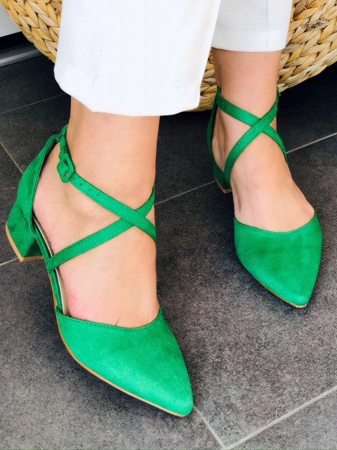 Dámske zelené sandálky Jackie
