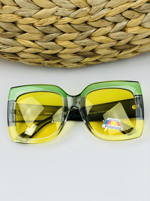 Dámske zelené slnečné okuliare s polarizačným filtrom