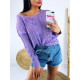 Dámsky fialový pletený sveter