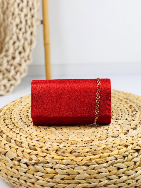 Červená trblietavá kabelka Glamy