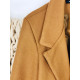 Prechodný hnedý kabát s opaskom 