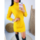 Dámske žlté svetríkové šaty