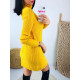 Dámske žlté svetríkové šaty