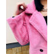 Svetlo-ružový Teddy kabát
