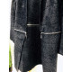 Čierny predĺžený sveter so zipsami