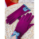 Dámske fialové rukavice s mašľou
