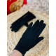 Dámske čierne rukavice s gombíkmi