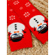 Červené vianočné termo ponožky 