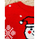 Vianočný dámsky sveter so snehuliakom červený