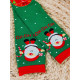 Zelené vianočné termo ponožky Ho Ho Ho