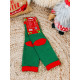 Zelené vianočné termo ponožky Ho Ho Ho