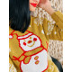Vianočný dámsky sveter so snehuliakom žltý